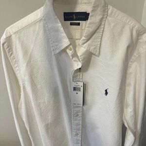 Polo classic white oxford shirt M
